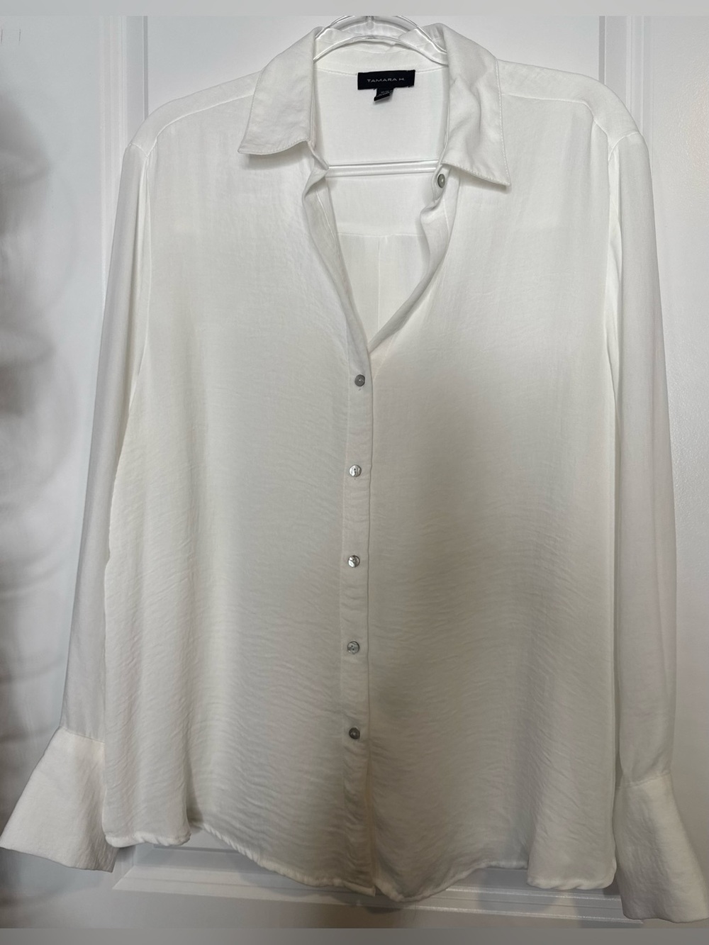 Tamara H Button-Down long sleeve blouse casual summer size Md lightweight